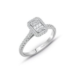 Lilarote 0.35 Ct. Modern Tasarım Baget Kare Tektaş Yüzük