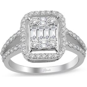 Lilarote 0.85 Ct Baget Pırlanta Modern Tasarım Yüzük