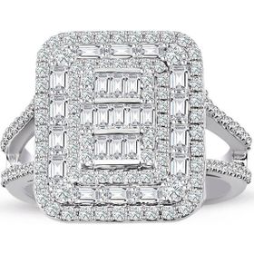 Lilarote 1.50 Ct Baget Pırlanta Modern Tasarım Yüzük