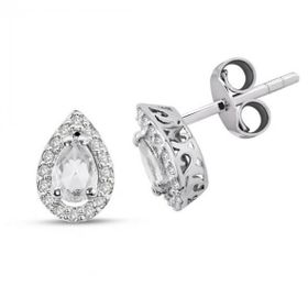 Lilarote Pırlanta 0.35 ct Pırlantalı Damla Küpe