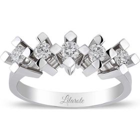 Lilarote Pırlanta 0.40 ct Beş Taş Pırlanta Yüzük
