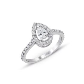 Lilarote Pırlanta 0.49 ct Damla Pırlanta Yüzük