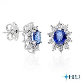 Lilarote Pırlanta 2.47 ct Safir Pırlanta Küpe