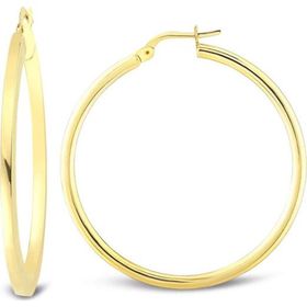 Lilarote Pırlanta 40 mm Altın Halka Küpe