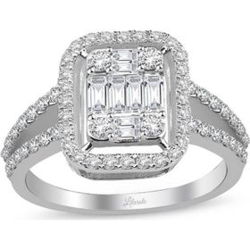 Lilarote Pırlanta Lilarote 0.85 ct Baget Pırlanta Modern Tasarım Yüzük