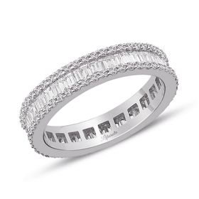Lilarote PYZK000185 Pırlanta 1.68 Ct. Modern Tasarım Tamtur Baget Pırlanta Yüzük