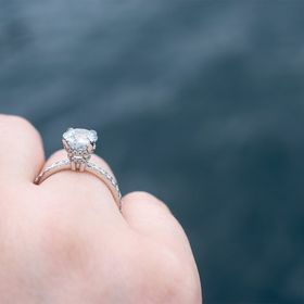 Lilarote PYZK000187 Pırlanta 2.12 Ct Kenarı Taşlı Pırlanta Topaz Tektaş Yüzük