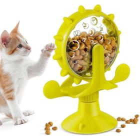 Lily Pet İnteraktif Sarı Yuvarlak Çarkıfelek Ödül Maması Kedi Oyuncağı