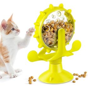 Lily Pet İnteraktif Sarı Yuvarlak Çarkıfelek Ödül Maması Kedi Oyuncağı