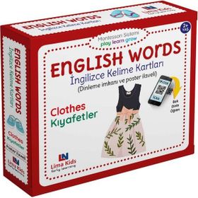 Limasollu Naci Öğretim Yayınları - English Words Kıyafetler İngilizce Kelime Kartları