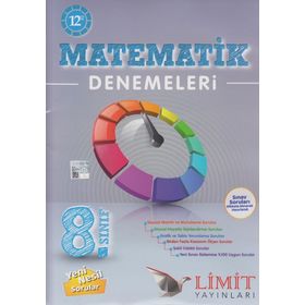 Limit Yayınları 8.sınıf LGS Kronometre 12 Li Matematik Denemeleri