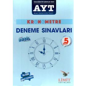 Limit Yayınları AYT Kronometre 5 li Deneme Sınavları
