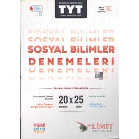 Limit Yayınları TYT Sosyal Bilimler 20x25 Deneme