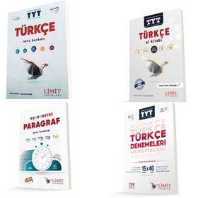 Limit Yayınları - TYT Türkçe Seti Konu Soru ve Deneme Sınavı 4 Kitap