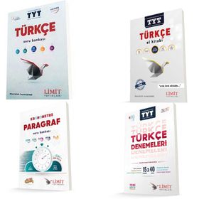 Limit Yayınları - TYT Türkçe Seti Konu Soru ve Deneme Sınavı 4 Kitap