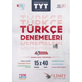 Limit Yayınları TYT Türkçe Yeni Soru Tarzları ile Denemeleri