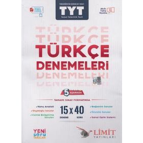 Limit Yayınları TYT Türkçe Yeni Soru Tarzları ile Denemeleri