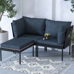 Limni Home Mini Multilounge Şezlong Siyah Bahçe/Balkon Mobilyası