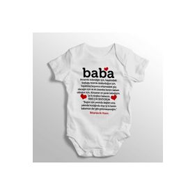 Limon Babaya İlk Doğum Günü Hediyesi Bitanecik Kızın Yazılı Baskılı Bebek Zıbını