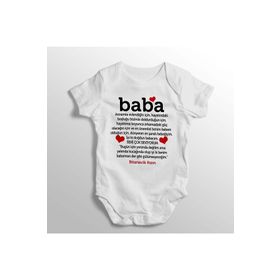 Limon Babaya İlk Doğum Günü Hediyesi Bitanecik Kızın Yazılı Baskılı Bebek Zıbını