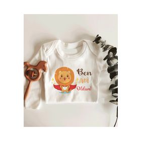 Limon Ben Abi Oldum Uzun Kol Çıtçıtlı Organik Bebek Body