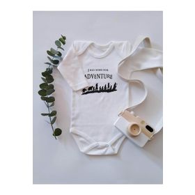 Limon Born For Adventure Yüzüklerin Efendisi Uzun Kol Organik Baskı Bebek Body