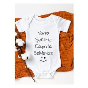 Limon Dayımla Bekleriz Baskılı Bebek Body Zıbın