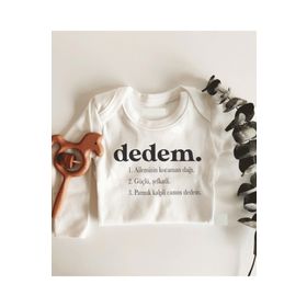 Limon Dedem Anlamı Uzun Kol Çıtçıtlı Organik Bebek Body