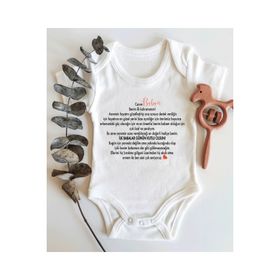 Limon İlk Babalar Günü Kısa Kol Organik Kız Bebek Body