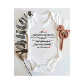 Limon İlk Babalar Günü Kısa Kol Organik Kız Bebek Body