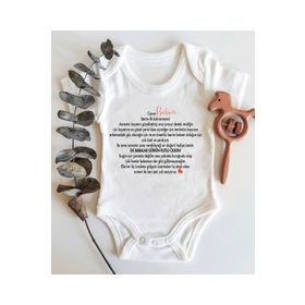 Limon İlk Babalar Günü Kısa Kol Organik Kız Bebek Body