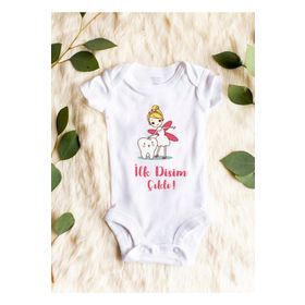 Limon İlk Dişim Çıktı Baskılı Bebek Body Zıbın