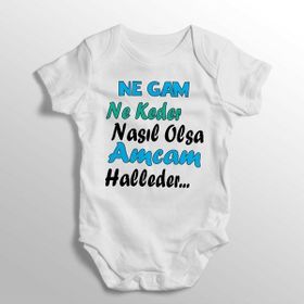 Limon Ne Gam Ne Keder Nasıl Olsa Amcam Halleder Yazılı Baskılı Bebek Zıbın