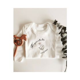 Limon Teyzesinin Minik Kuşu Uzun Kol Çıtçıtlı Organik Bebek Body