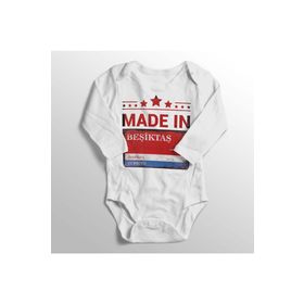 Limon Unisex Bebek Beyaz İstanbul Beşiktaş Sokak Tabelası Baskılı Zıbın