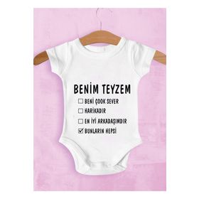 Limon Unisex Bebek Beyaz Teyzeye Özel Zıbın