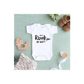 Limon Unisex Darluğe Bebek Karadeniz Baskılı Beyaz Zıbın