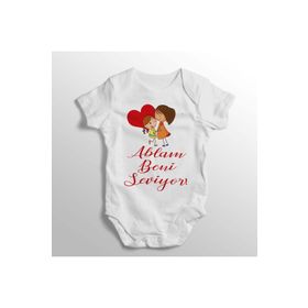 Limon Yenidoğan Beyaz Ablam Beni Seviyor Yazılı Baskılı Bebek Zıbını