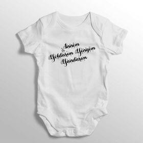 Limon Yenidoğan Beyaz Annem Yoldaşım Yengem Yandaşım Yazılı Baskılı Bebek Zıbını