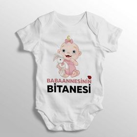 Limon Yenidoğan Beyaz Babaannesinin Bitanesi Yazılı Baskılı Bebek Zıbını
