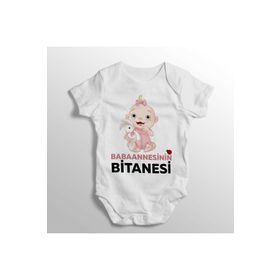 Limon Yenidoğan Beyaz Babaannesinin Bitanesi Yazılı Baskılı Bebek Zıbını