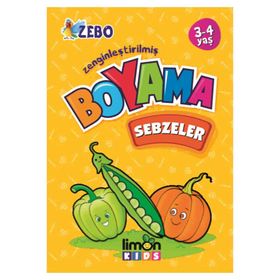 Limonkids-3-4 Yaş Sebzeler Zenginleştirilmiş Boyama