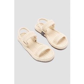 Limoya Jeannie Basic Ekru Halat Sandalet