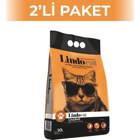 Lindo Cat 2x10 lt Charme Kadife Çiçeği ve Amber Kokulu Topaklanan Kalın Taneli Bentonit Kedi Kumu