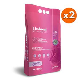 Lindo Cat Advanced Bebek Pudralı Ekstra Güçlü Topaklanan Gri 2x10 lt Kedi Kumu