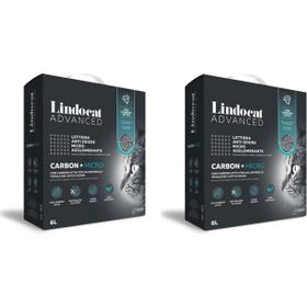 Lindo Cat Advanced Carbon Aktif Karbonlu Ekstra Topaklanan İnce Taneli 2x6 lt Kedi Kumu