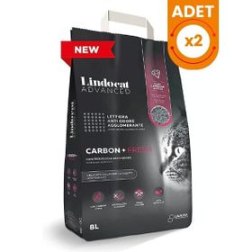 Lindo Cat Advanced Carbon Aktif Karbonlu Fresh Kokulu Kalın Taneli 2x8 lt Kedi Kumu