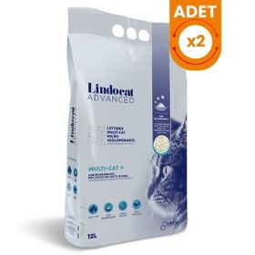 Lindo Cat Advanced Multicat Koku Önleyici Ekstra Güçlü Topaklanan 2x12 lt Kedi Kumu