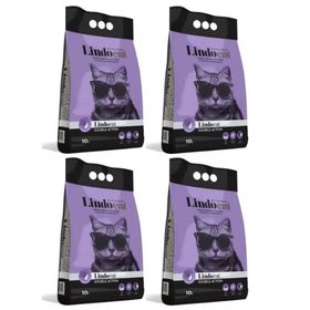 Lindo Cat Lavanta ve Argan Kokulu İnce Taneli Topaklaşan 4x10 lt Kedi Kumu