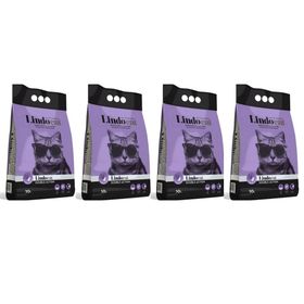 Lindo Cat Lavanta ve Argan Kokulu İnce Taneli Topaklaşan 4x10 lt Kedi Kumu